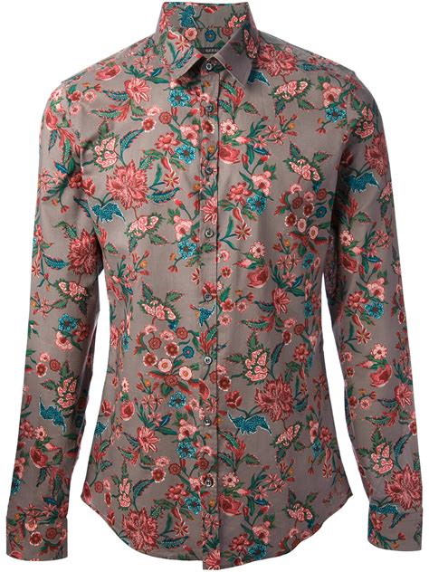 gucci mens flower shirt